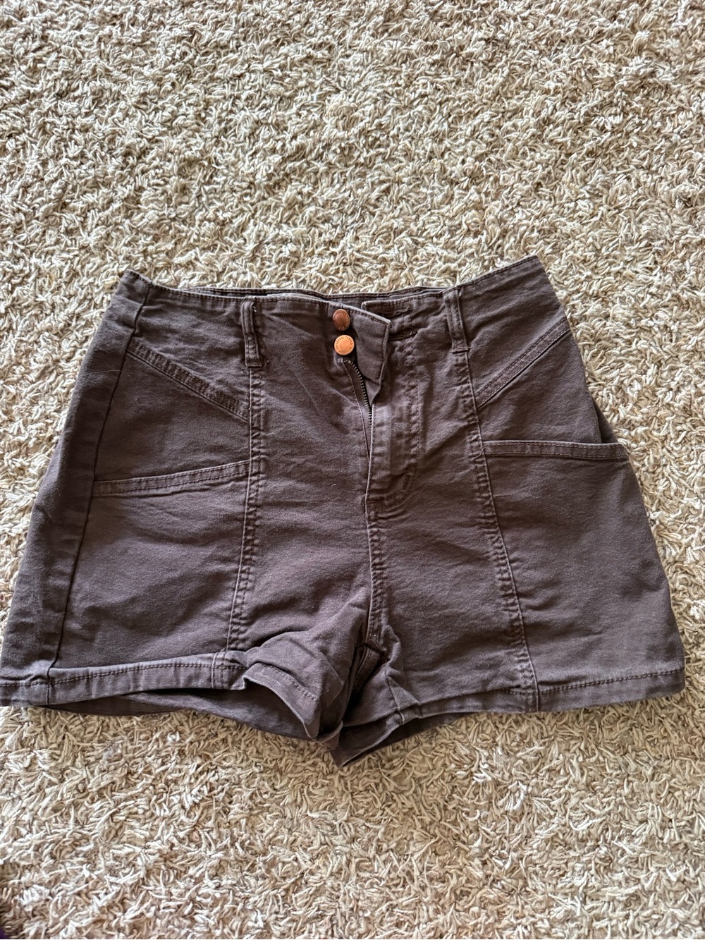 Universal Thread High-Waist Dark Brown Utility Shorts